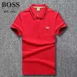 boss short sleeve polo t-shirt b9011 button red